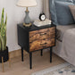 Algherohein Classic Morden Nightstand with 2 Drawers for Bedroom