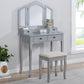 Smuxee Kids Vanity Set with Mirror,Makeup Table and Vanity Stool,Girls Bedroom Furniture