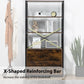 Smuxee Retro Corner Shelf,Storage Place with Door