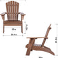 Polystyrene Adirondack Chair - Brown