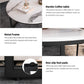 Modern Round Nesting Coffee Table Set 2pc Solid Metal Frame