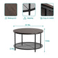 Smart FENDEE Modern Wood Round Coffee Table with Storage Shelf,31.5"