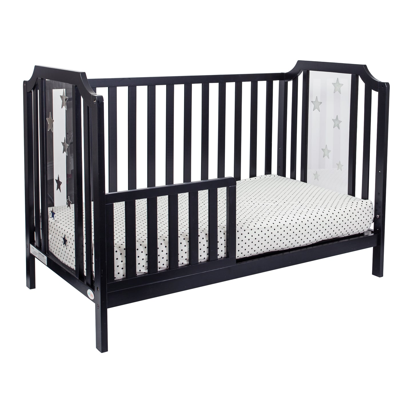 Semiocthome Celeste 3-in-1 Convertible Island Crib Black