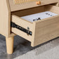 Modern simple storage cabinet bedside cabinet rattan bedside cabinet Small household furniture bedside table