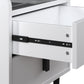 Nightstand with Wireless Charging Station,USB Charging and Adjustable LED Lights, Modern End Table with 2 Drawers for Bedroom,White