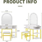 Smuxee Modern Dressing Table Set with 10 LED Lights and Mirror ,Black