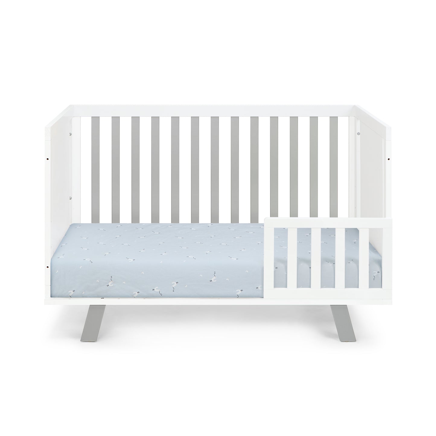 Semiocthome Livia 3-in-1 Convertible Island Crib White/Gray