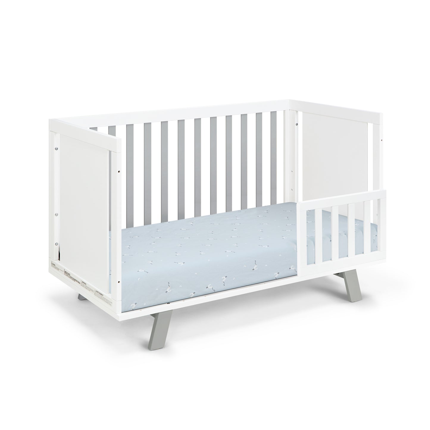 Semiocthome Livia 3-in-1 Convertible Island Crib White/Gray