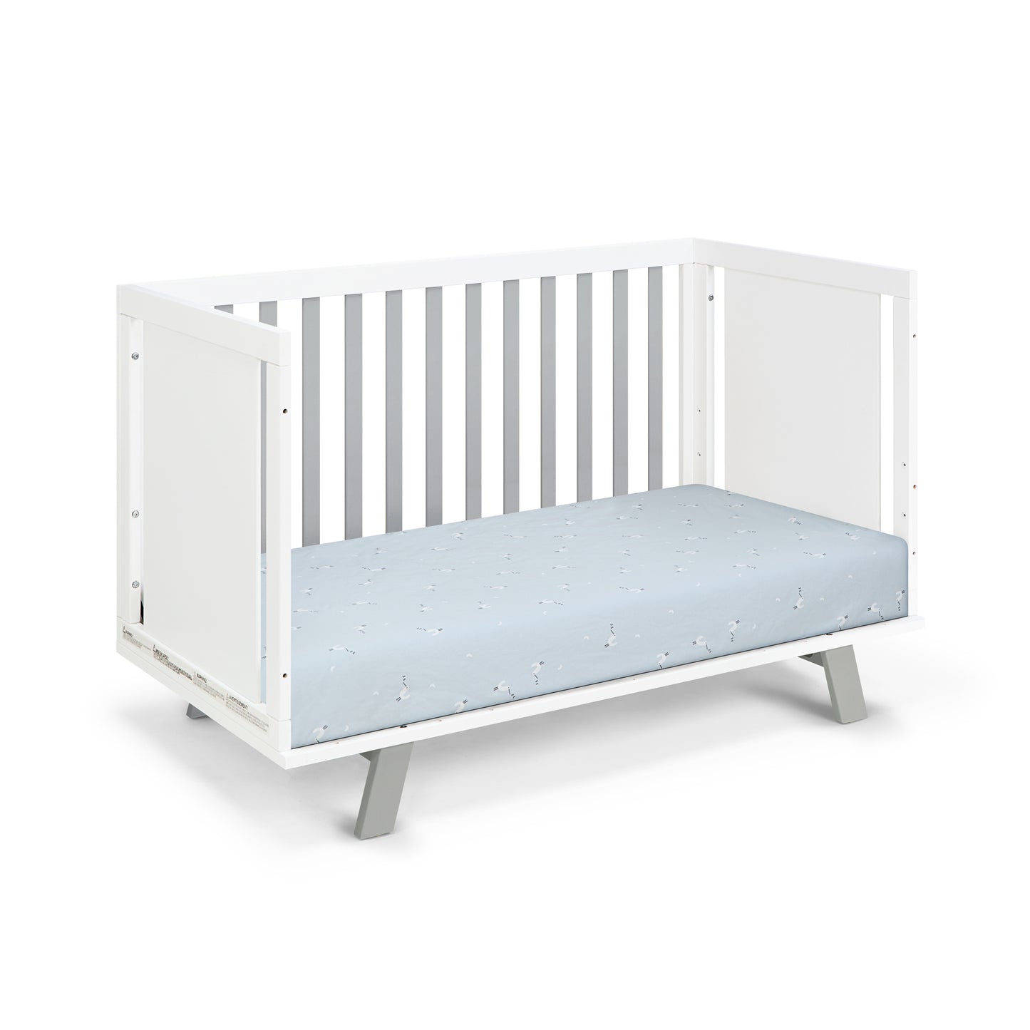 Semiocthome Livia 3-in-1 Convertible Island Crib White/Gray