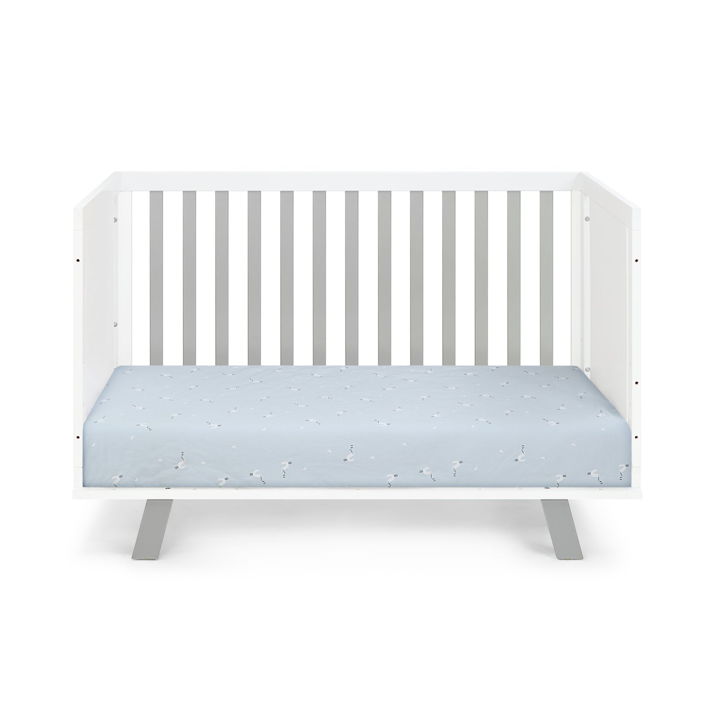Semiocthome Livia 3-in-1 Convertible Island Crib White/Gray