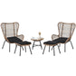 Outdoor Patio 5-Piece Rattan Conversation Set
