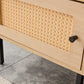 Modern simple storage cabinet MDF Board bedside cabinet rattan bedside cabinet Small household furniture bedside table